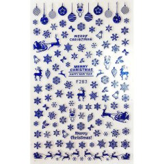 Blue Christmas stickers F283