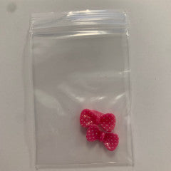 Bow Charms Polka Dot 2 Hot Pink