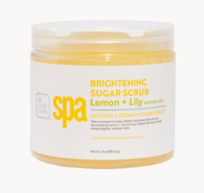 Brightening Lemon + Lily With Kojic Acid Sugar Scrub 16 oz