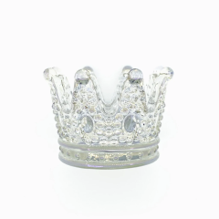 Brush Holder Glass Crown