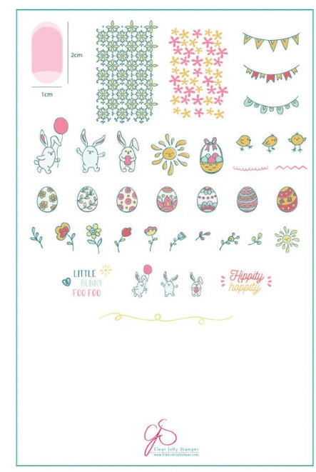 Bunny Foo Foo (CjSH-31) Plaque d’estampage en acier (14 cm x 9 cm)