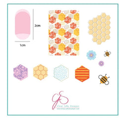 Plaques d'estampage en acier (6 cm x 6 cm) CjS-73 Buzz-y