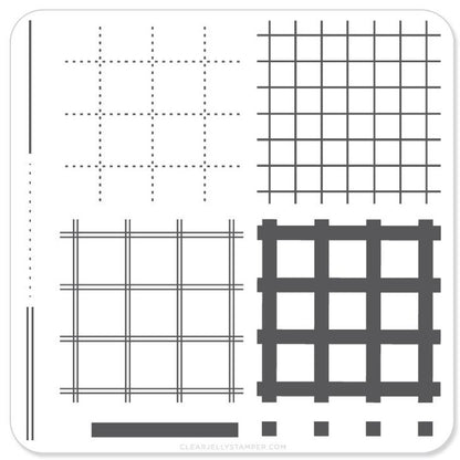 Steel Stamping Plates (6cm x 6cm) Perfectly Plaid (CjS-08)