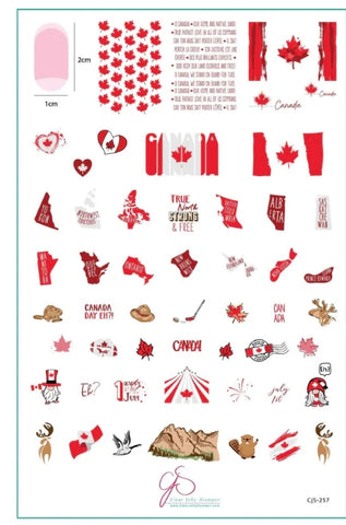 Canada Day (CjS-257) Steel Nail Art Stamping Plate