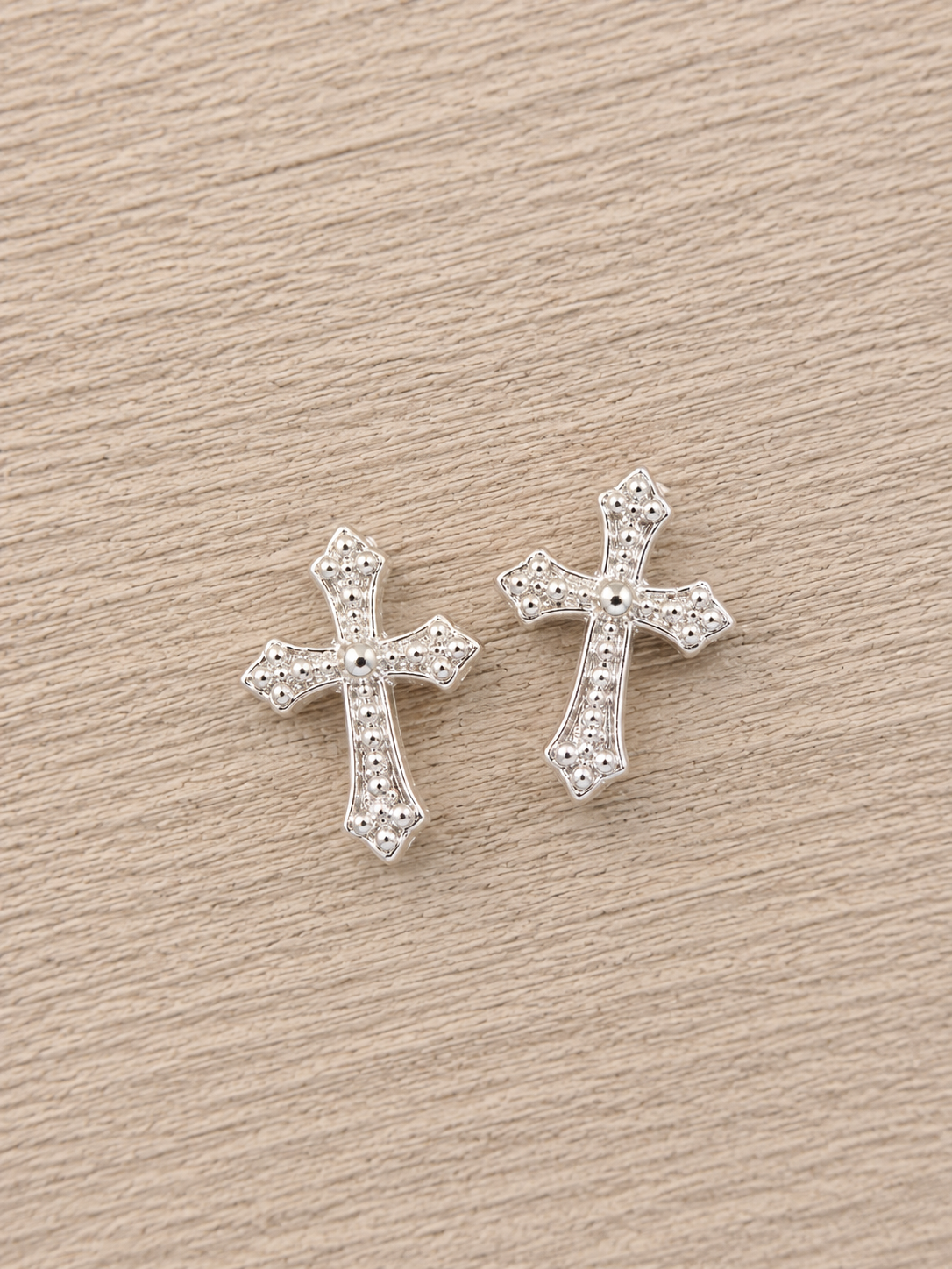 Cross Nail Gems #9 silver 2PCS