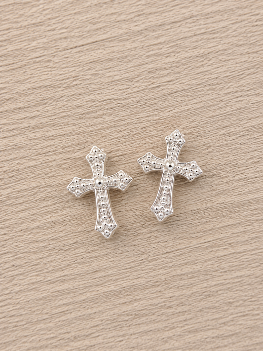 Cross Nail Gems #9 silver 2PCS