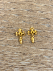 Cross Nail Gems #4 gold 2PCS