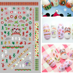 Autocollants de Noël Mickey et Minnie Mouse R116