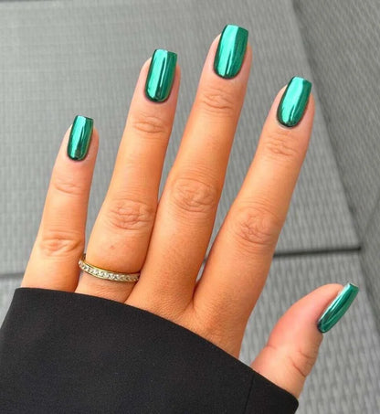 Iridescent Chrome Powder Green Shimmer