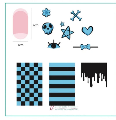 Plaques d'estampage en acier (6 cm x 6 cm) CJS- 74 Cutie