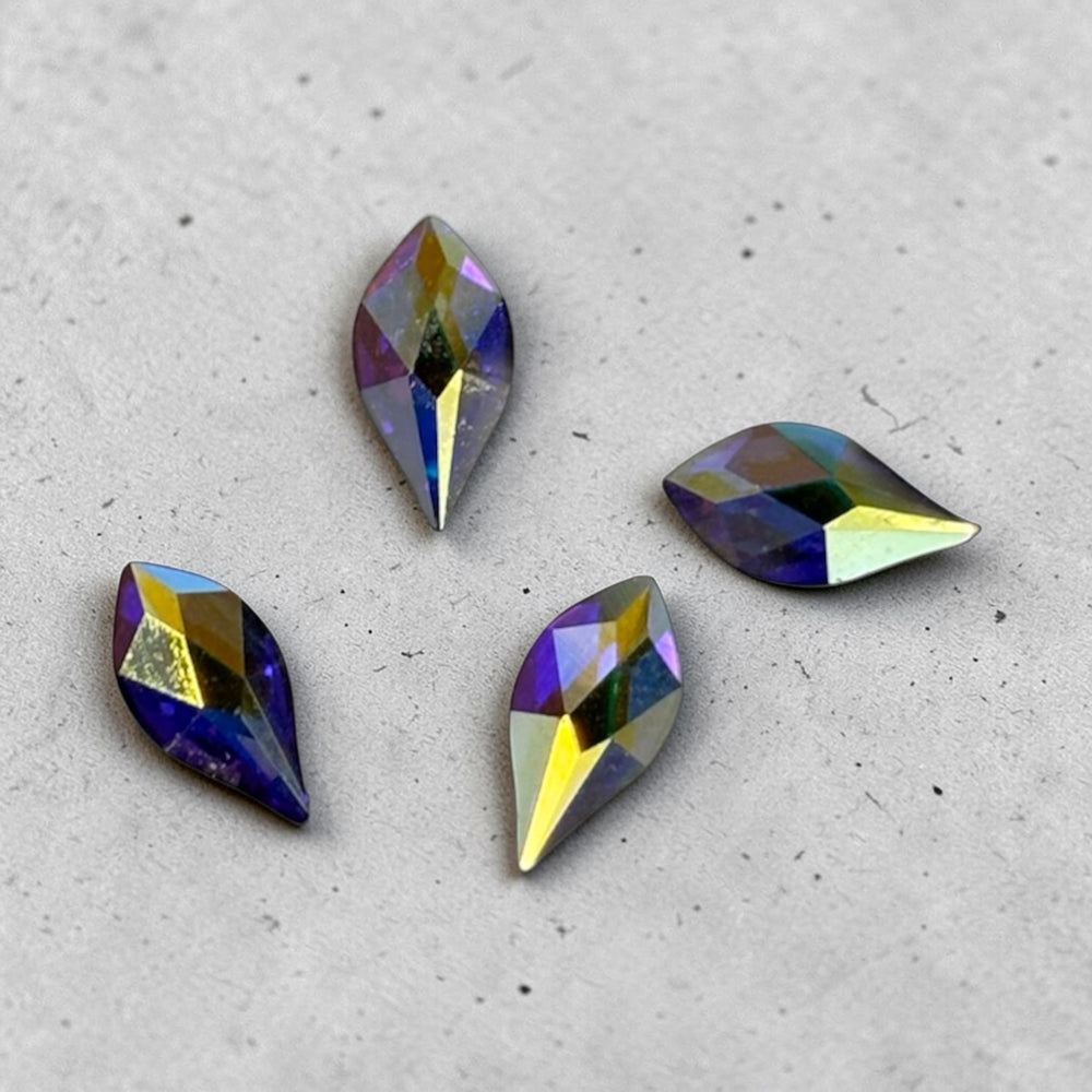 Preciosa Flame Crystal AB 8X4 mm 4 Piece