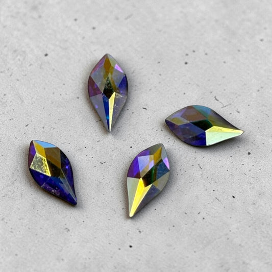 Preciosa Flame Crystal AB 8X4 mm 4 Piece