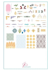 Steel Stamping Plate (14cm x 9cm) CJS-101 Delicate Deco