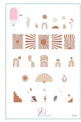 Desert Boho (CjS-229) Steel Nail Art Stamping Plate (14cm x 9cm)