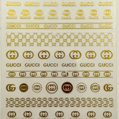 Designer Gucci Stickers Gold