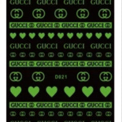Designer Gucci stickers Glow in the dark D012YG