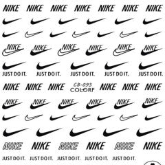 Designer Nike black & white stickers 2pk