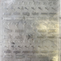 Designer Puma stickers silver