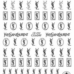 Designer Yves Saint Laurent stickers black