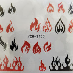 Water Decal Flame YZW- 3400