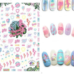 Flamingo stickers Neon R093