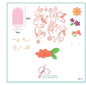 Plaques d'estampage en acier (6 cm x 6 cm) CJS-14 Tourbillon floral #2