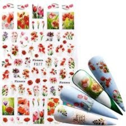 Flower Stickers Poppies F577
