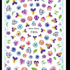 Flower Stickers Pansy F806