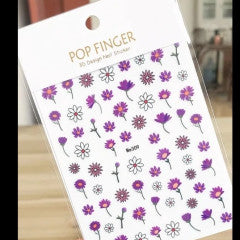 Flower Stickers Purple Daisies ME309