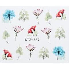 Flower Water Decal STZ-687