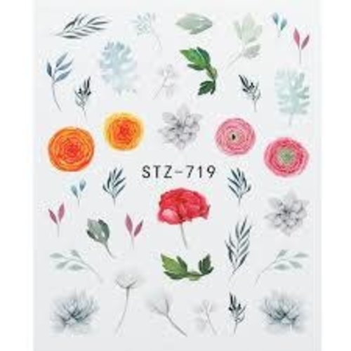 Water Decal Flower STZ-719