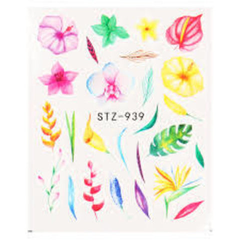 Water Decal summer Flower STZ-939