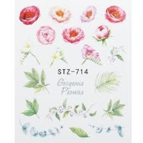 Water Decal Flower STZ-714