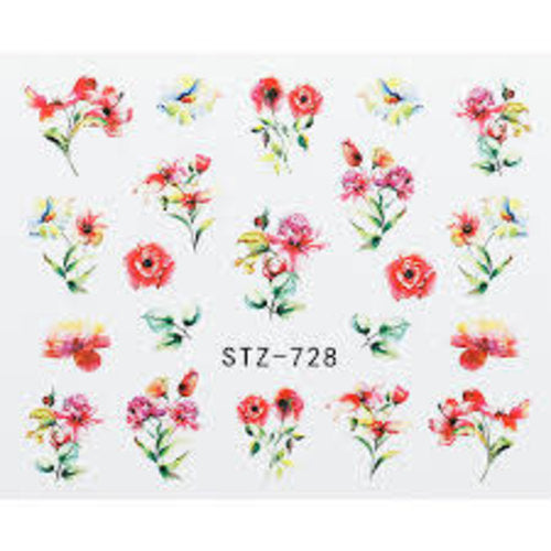 Water Decal Flower STZ-728