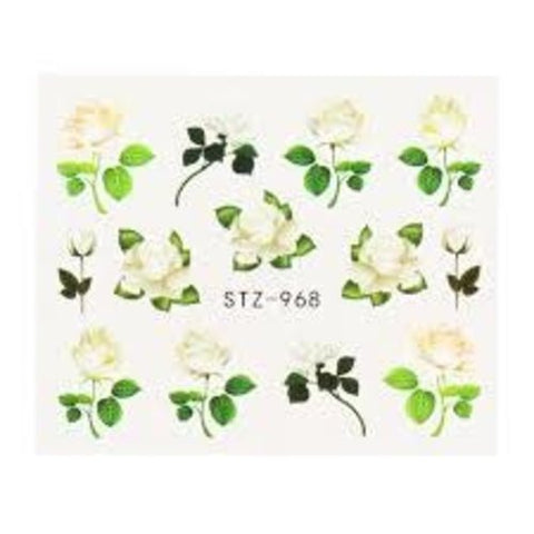 Water Decal White Flower STZ-968