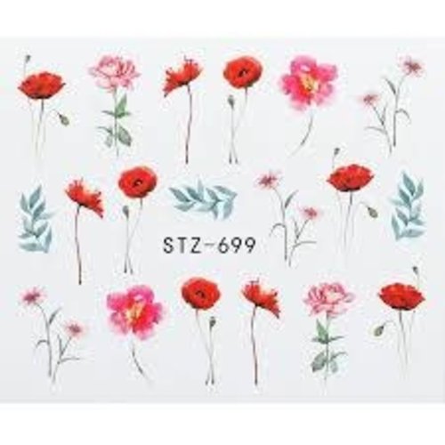 Water Decal Flower STZ-699
