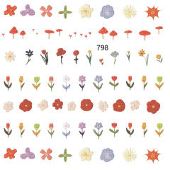 Flower stickers Pastel 798