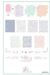 Plaque d'estampage en acier (14 cm x 9 cm) CjSLC-66 Pour l'amour des tourbillons