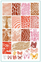 Steel Stamping Plate (14cm x 9cm) Fur-ever Flutter (CjS-387)