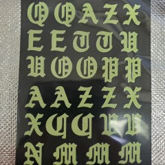 Glow Letter Stickers