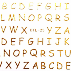 Alphabet Stickers Gold DTL25