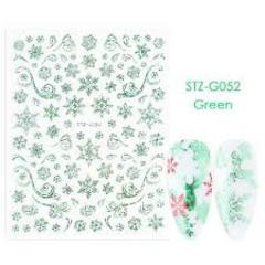 Green Christmas stickers STZ-G052