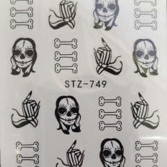 Water Decal bones Halloween STZ-749