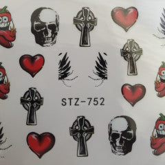 Water Decal Skull Halloween STZ-752