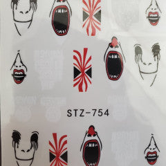 Water Decal Faces Halloween STZ-754