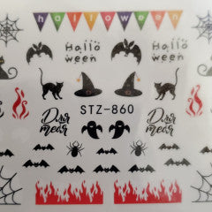 Water Decal Bats Halloween STZ 860