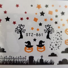 Water Decal Pumpkin Halloween STZ 861