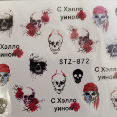 Halloween Water Decal STZ 872