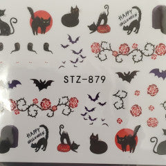 Water Decal cat Halloween STZ 879