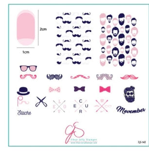 Plaques d'estampage en acier (8 cm x 8 cm) CJS-142 Hippest Movember